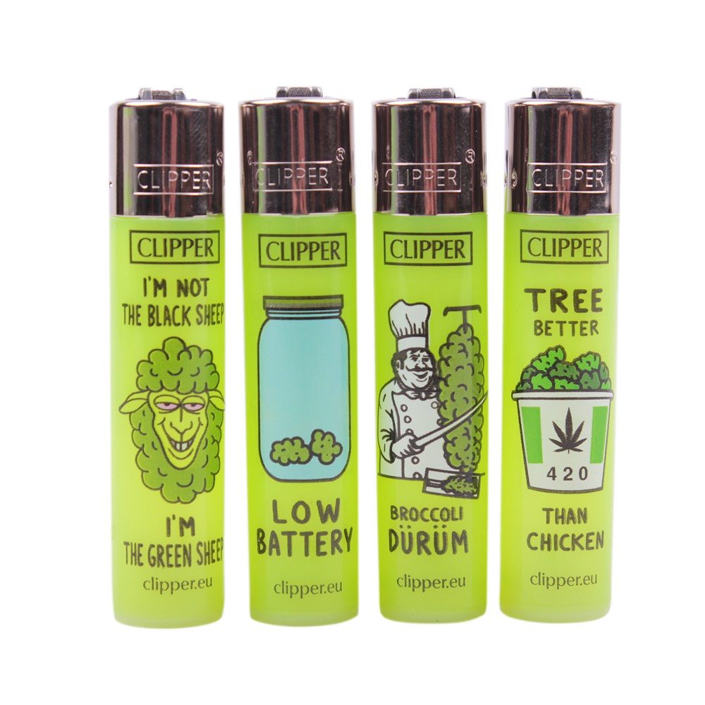Зажигалка Clipper Think Weed