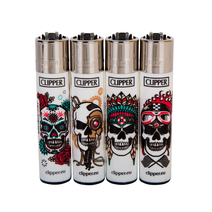 Зажигалка Clipper™ Skulls