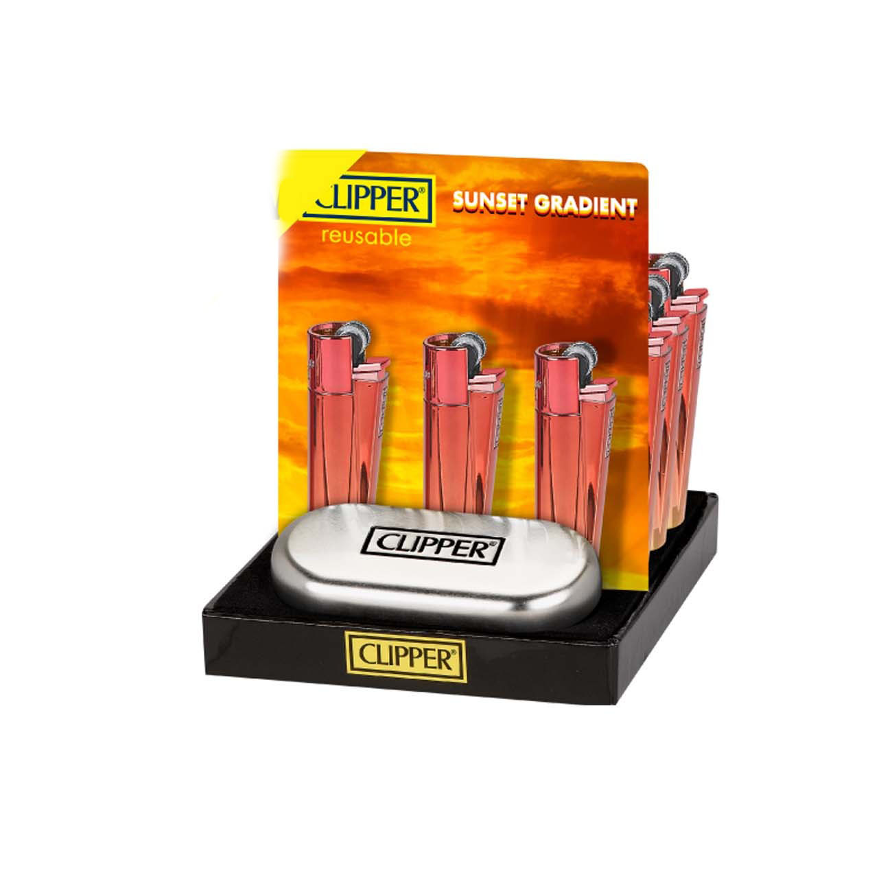 Зажигалка металлическая Clipper™ Sunset Gradient