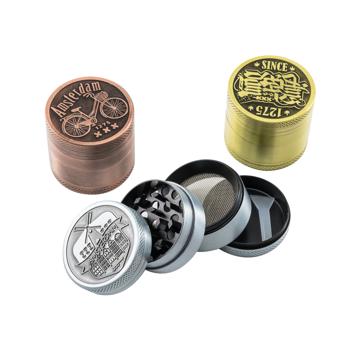 Гриндер Amsterdam Classic Metal Four Part