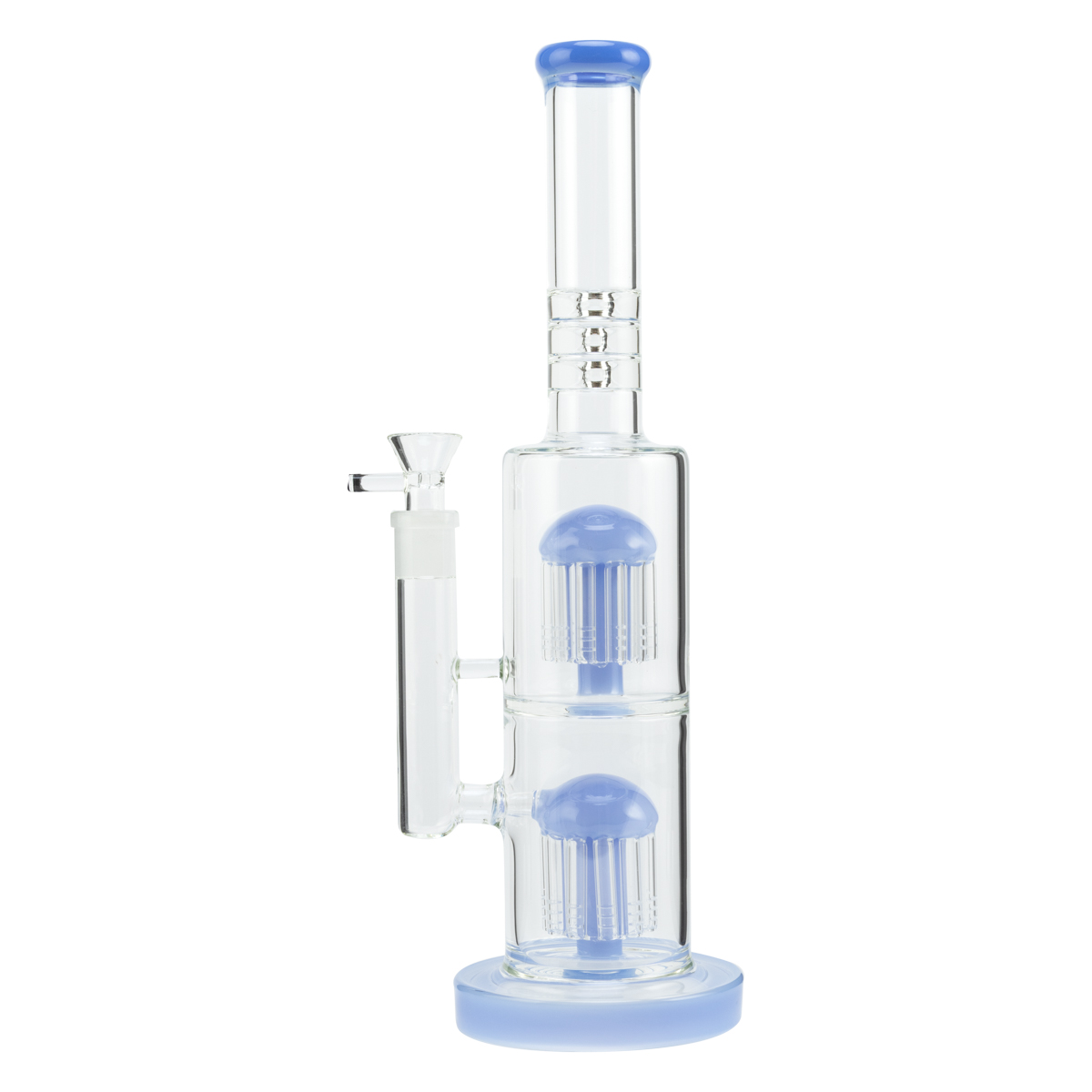 Бонг Phoenix Straight Double Tree Arm Milk Blue