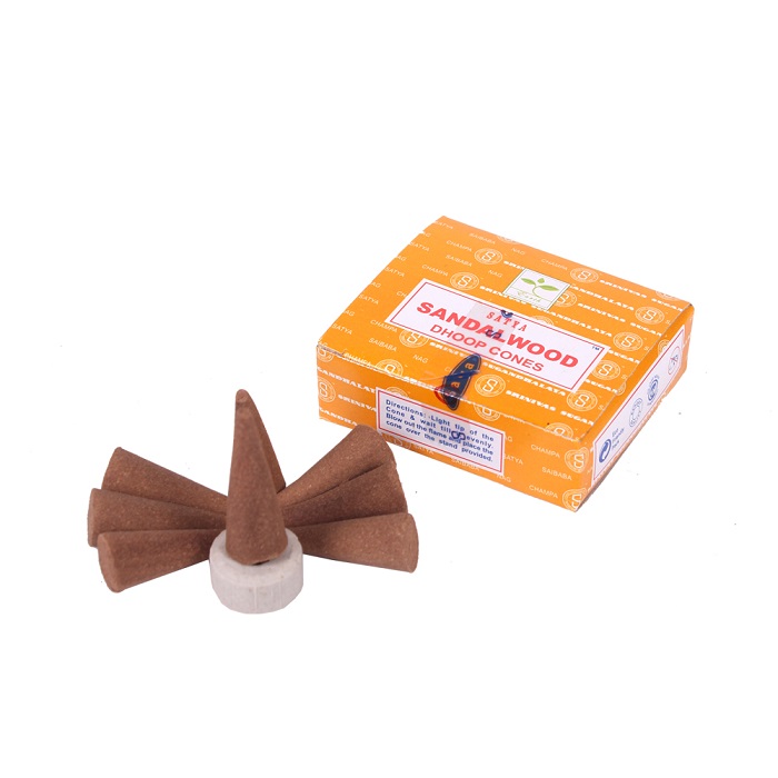 Благовония Satya Sandalwood конусы (Сандаловое дерево) 30 гр
