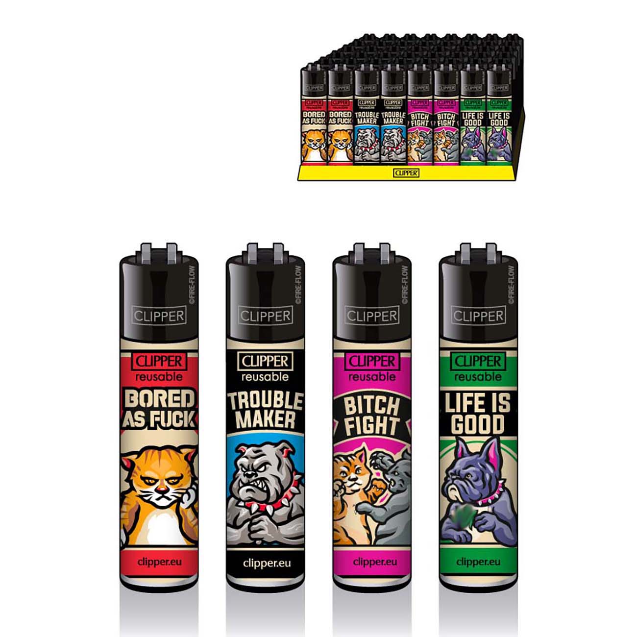 Зажигалка Clipper™ Vintage Mascots