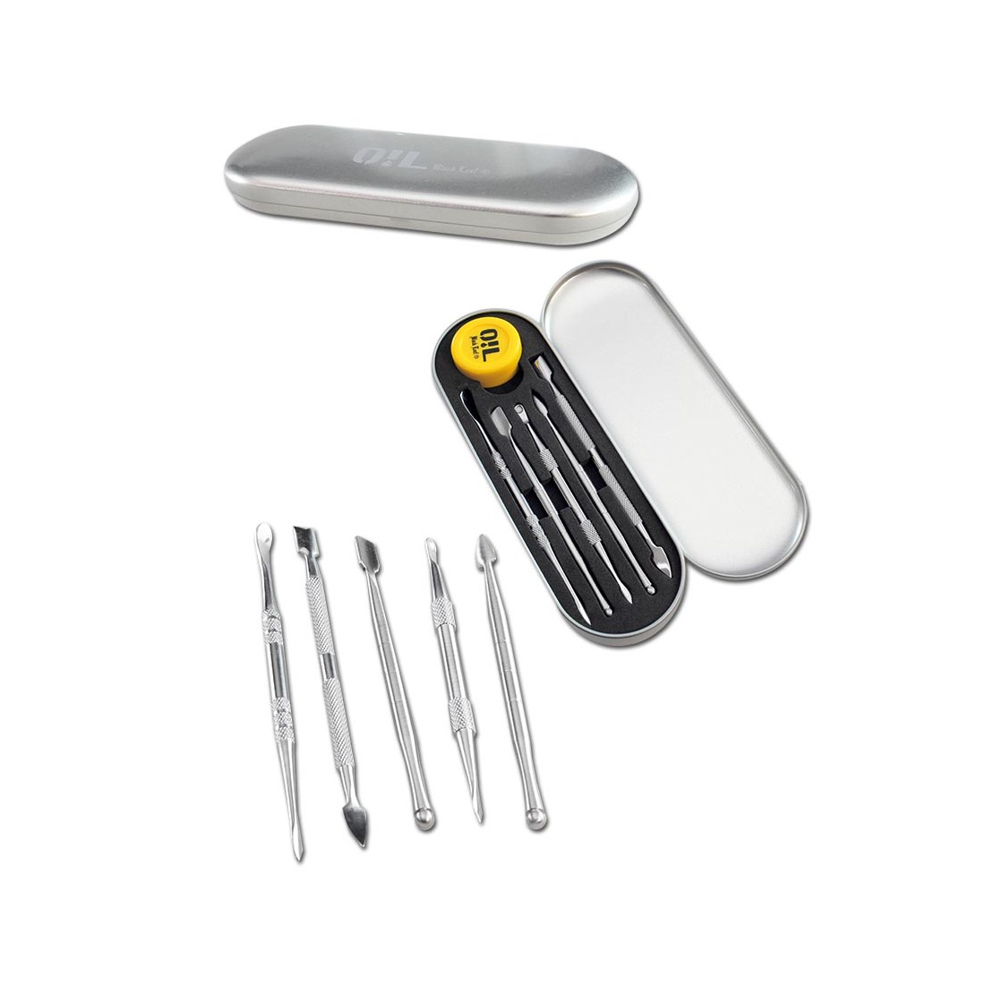 Инструменты для концентратов в футляре Oil Black Leaf