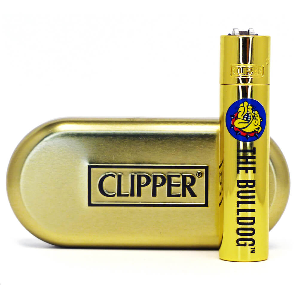 Зажигалка Clipper™ The Bulldog Gold Metal