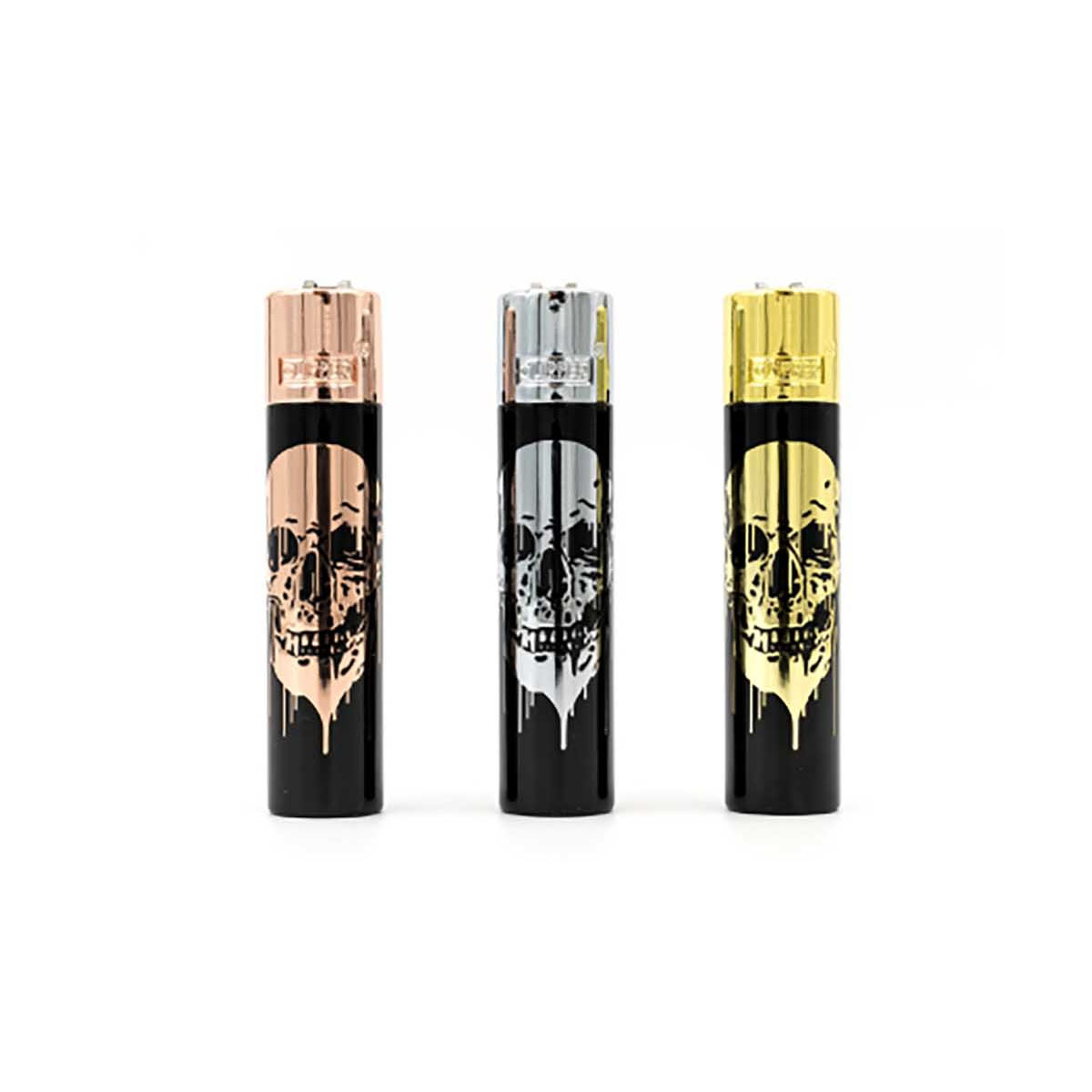 Зажигалка Clipper™ Metal Skulls
